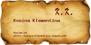 Kosina Klementina névjegykártya